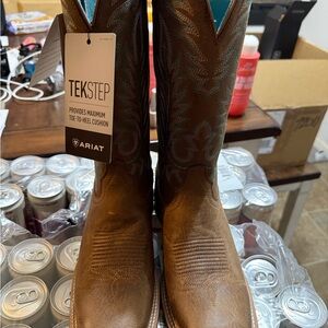 Ariat Tan and Blue Women's Boots